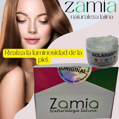 Zamia Glow™:“Crema aclarante de manchas “Fórmula Natural con Ácido Kójico, Vitamina C, Vitamina E, Caléndula y Ácido Glicólico”🌿 🌸