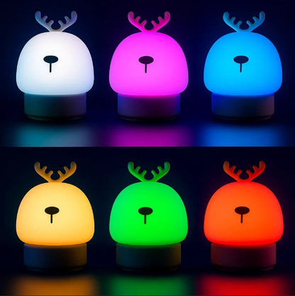 LumiTouch RGB™:🌙💡 Lámpara Nocturna Touch RGB – Silicona Suave, 7 Colores, Control Táctil y Recargable USB 🔋✨