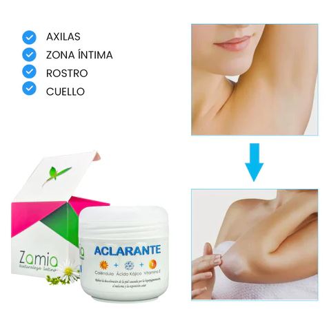 Zamia Glow™:“Crema aclarante de manchas “Fórmula Natural con Ácido Kójico, Vitamina C, Vitamina E, Caléndula y Ácido Glicólico”🌿 🌸