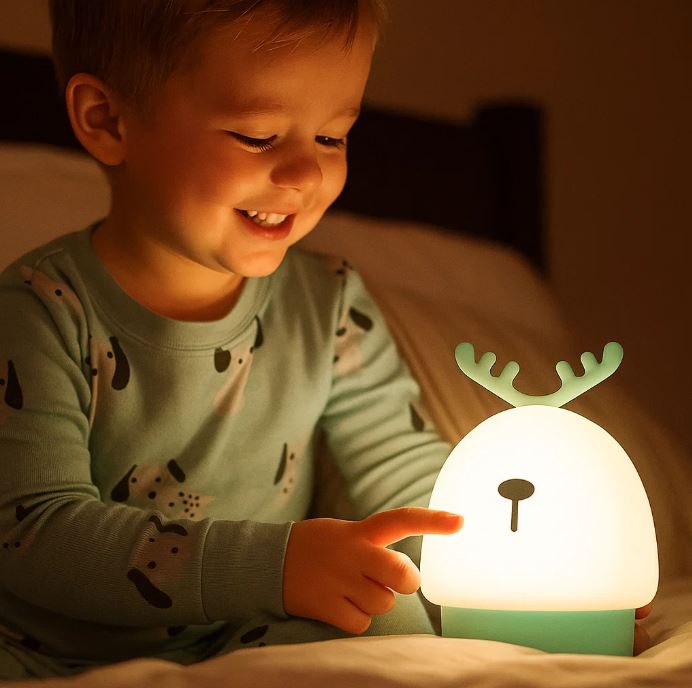 LumiTouch RGB™:🌙💡 Lámpara Nocturna Touch RGB – Silicona Suave, 7 Colores, Control Táctil y Recargable USB 🔋✨